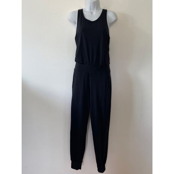 Sweaty Betty Jumpsuit Womens Small Black Athleisure Casual Lounge Cozy Minimal - Picture 1 of 9